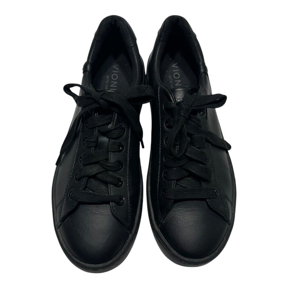 Vionic MABLE Pro Slip Resistant Leather Sneaker- Black Size 6.5 With Vio Grip - Picture 5 of 10